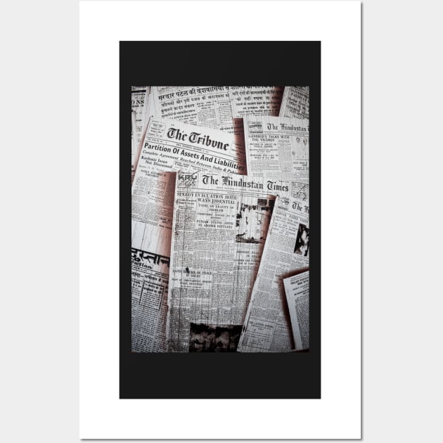 Newspaper Pattern Wall Art by Islanr